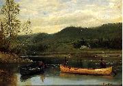 Albert Bierstadt Men in Two Canoes France oil painting artist
